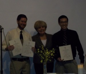 Being inducted into Alpha Mu Gamma for excellence in Mandarin Chinese and Spanish