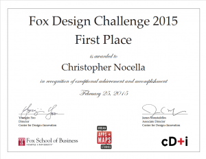 Fox DESIGNchallenge 2015 First Place Award