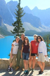 Family at Moraine Lake, August 2012