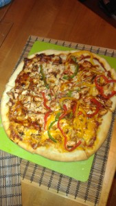Homemade Pizza, Chicken BBQ, Peppers