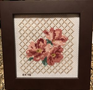 A cross stitch made for my mom