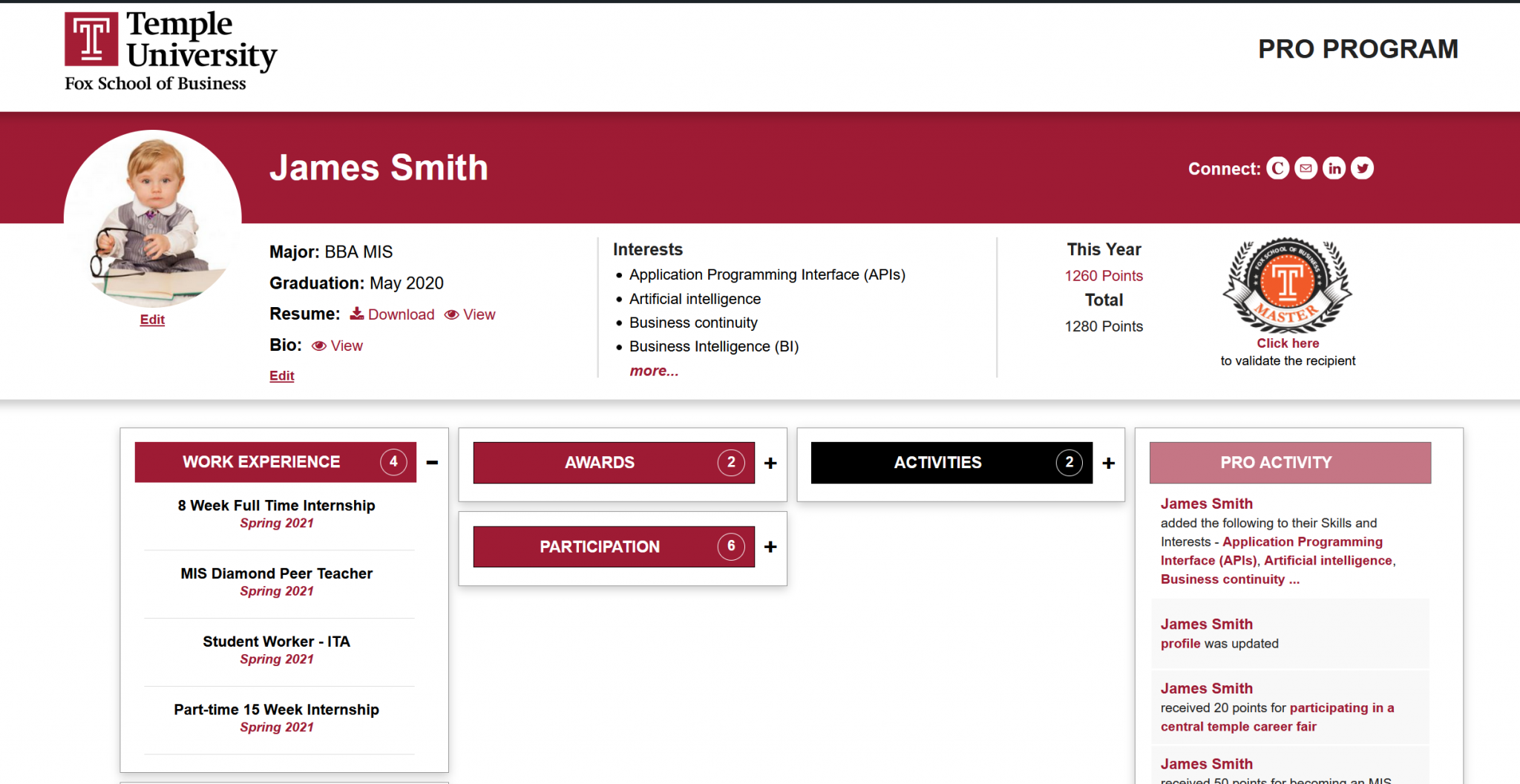 Professional Achievement Program The Fox MIS Professional Achievement